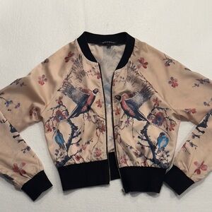 Floral Bird Print Women's Jacket